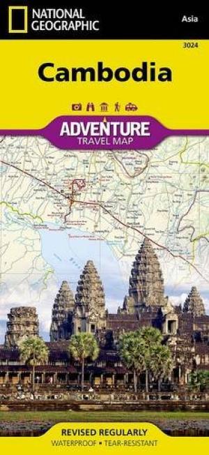 Carte routière - Cambodge | National Geographic carte pliée National Geographic 