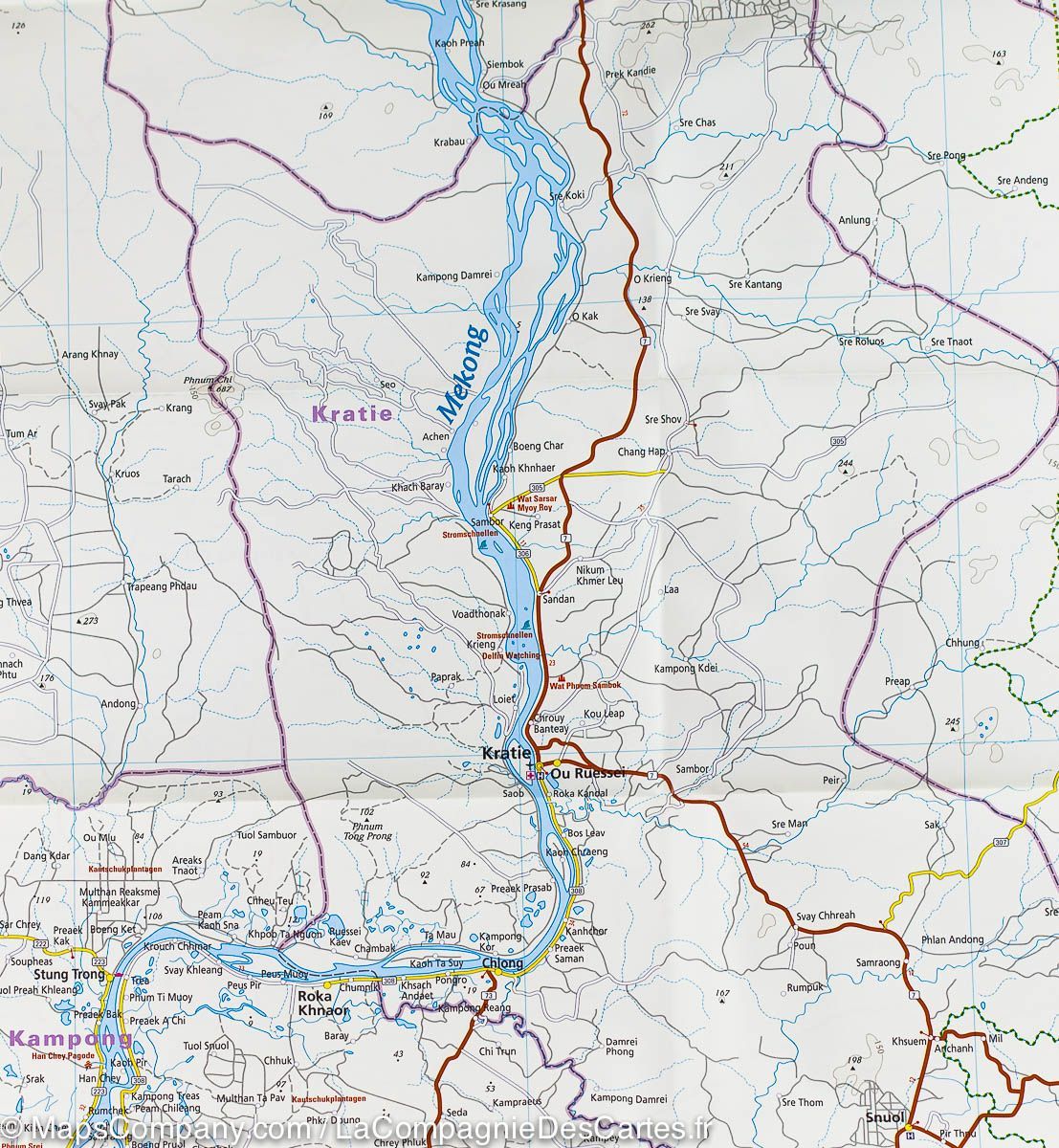 Carte routière - Cambodge | Reise Know How carte routière Reise Know-How