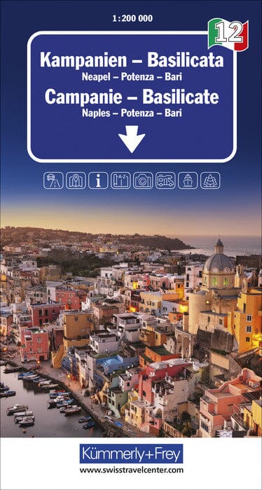 Carte routière - Campanie & Basilicate | Kümmerly & Frey carte routière Kümmerly & Frey