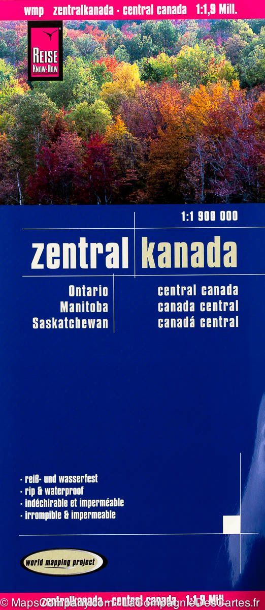 Carte routière - Canada central | Reise Know How carte routière Reise Know-How