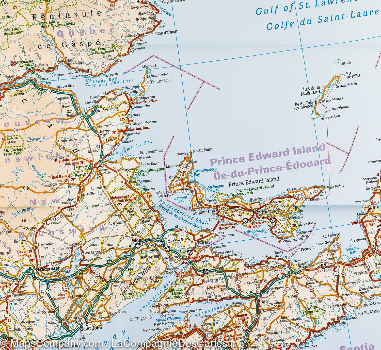 Carte routière - Canada Est | Reise Know How carte routière Reise Know-How