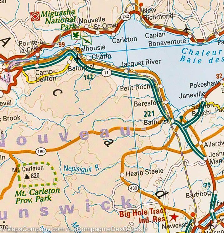 Carte routière de l'est du Canada | Reise Know How - La Compagnie des Cartes