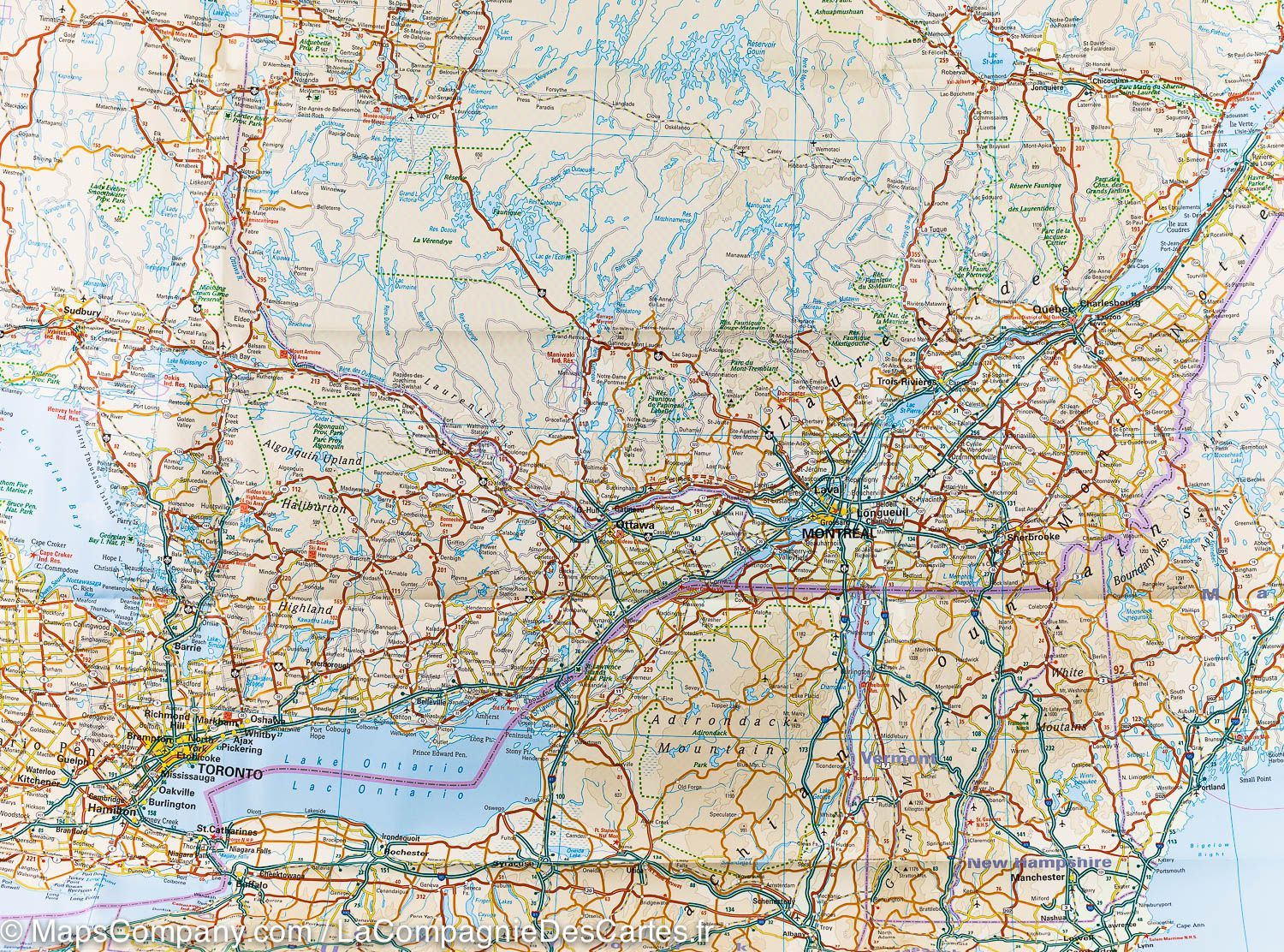 Carte routière - Canada Est | Reise Know How carte routière Reise Know-How