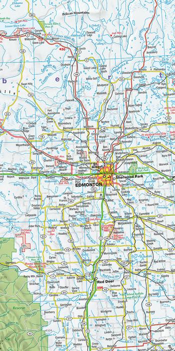 Carte routière - Canada Ouest | Hallwag carte routière Hallwag