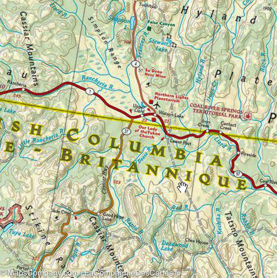 Carte routière - Canada Ouest | National Geographic carte pliée National Geographic 