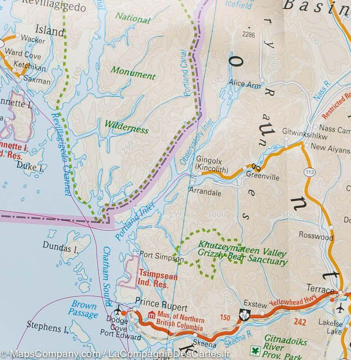 Carte routière de l'ouest du Canada | Reise Know How - La Compagnie des Cartes