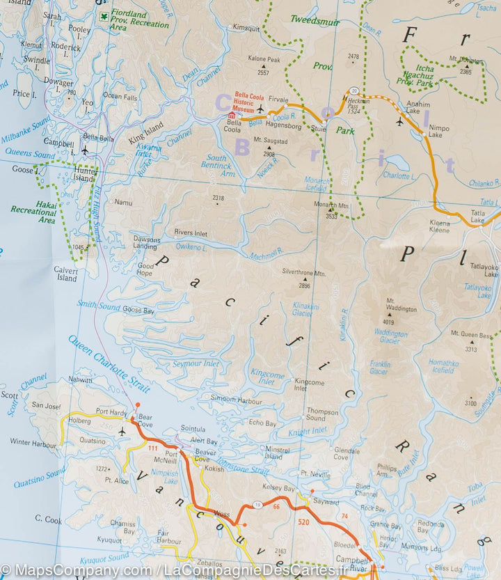 Carte routière de l'ouest du Canada | Reise Know How - La Compagnie des Cartes