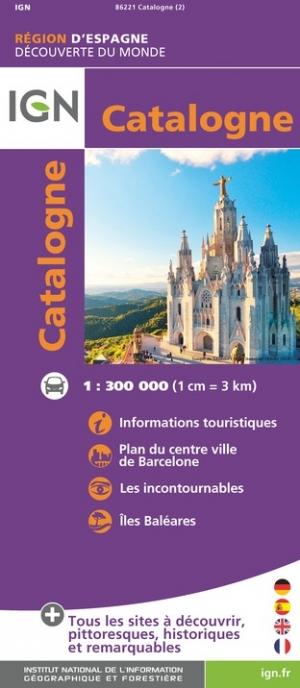 Carte routière - Catalogne | IGN carte pliée IGN 