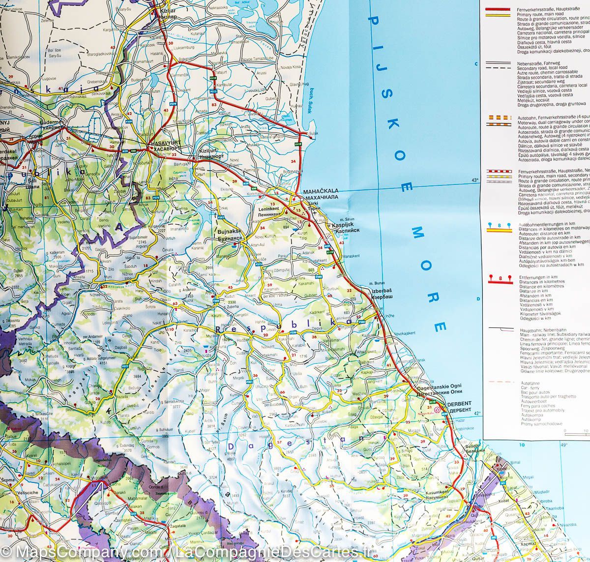 Carte routière - Caucase (Arménie, Géorgie & Azerbaijan) | Freytag & Berndt carte routière Freytag & Berndt