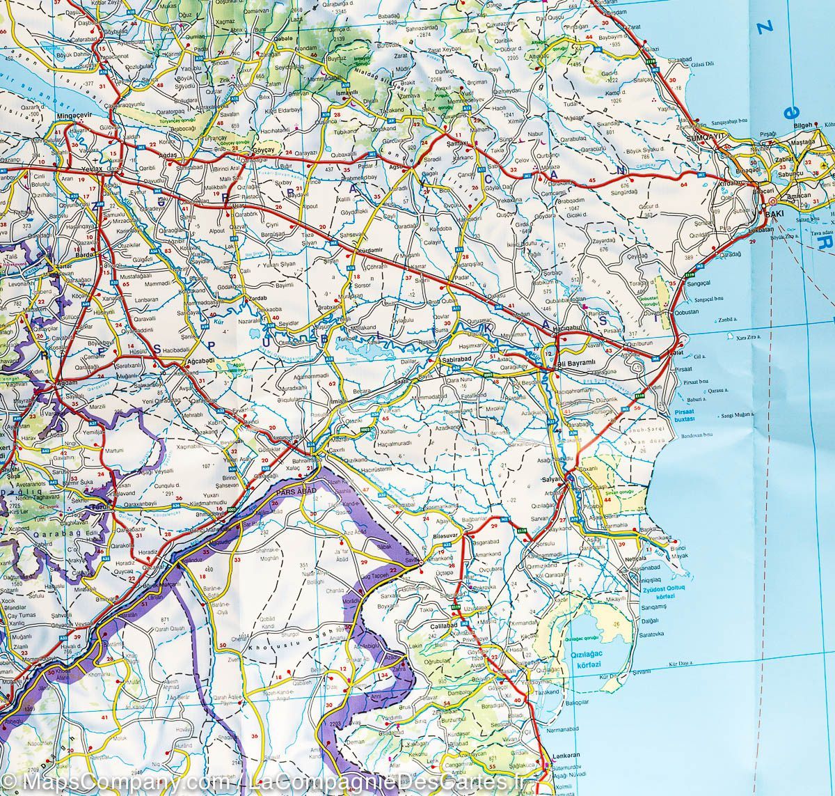 Carte routière - Caucase (Arménie, Géorgie & Azerbaijan) | Freytag & Berndt carte routière Freytag & Berndt