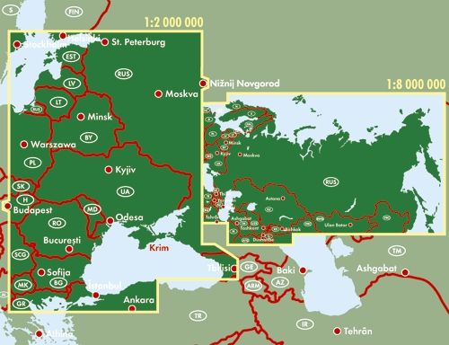 Carte routière - CEI & Europe de l’Est | Freytag & Berndt carte pliée Freytag & Berndt 