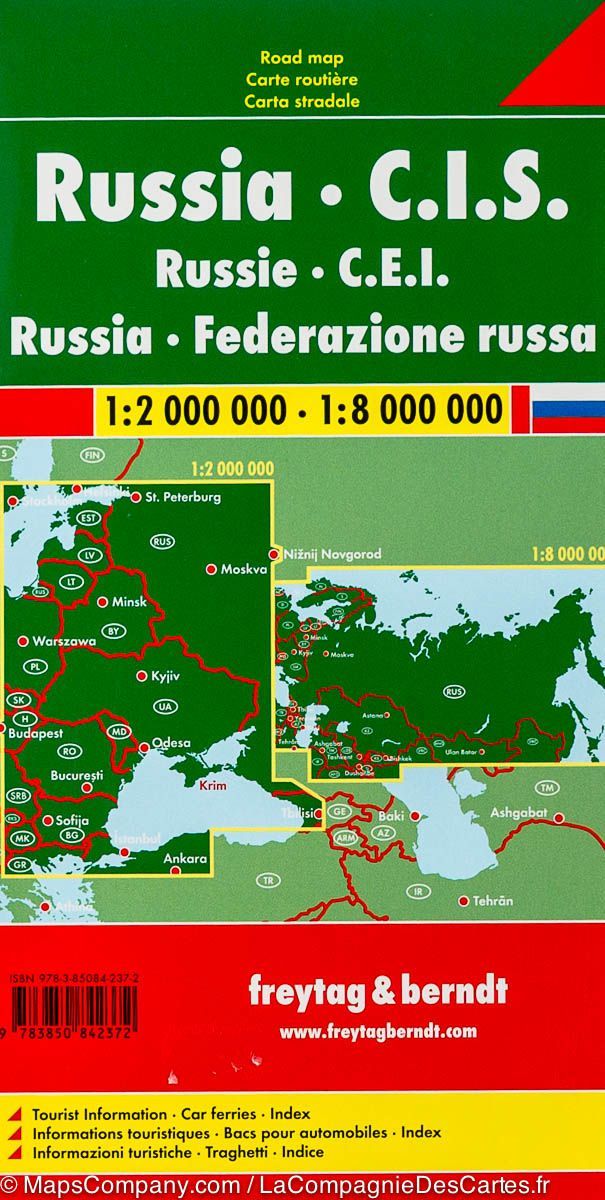 Carte routière - CEI & Europe de l’Est | Freytag & Berndt carte routière Freytag & Berndt