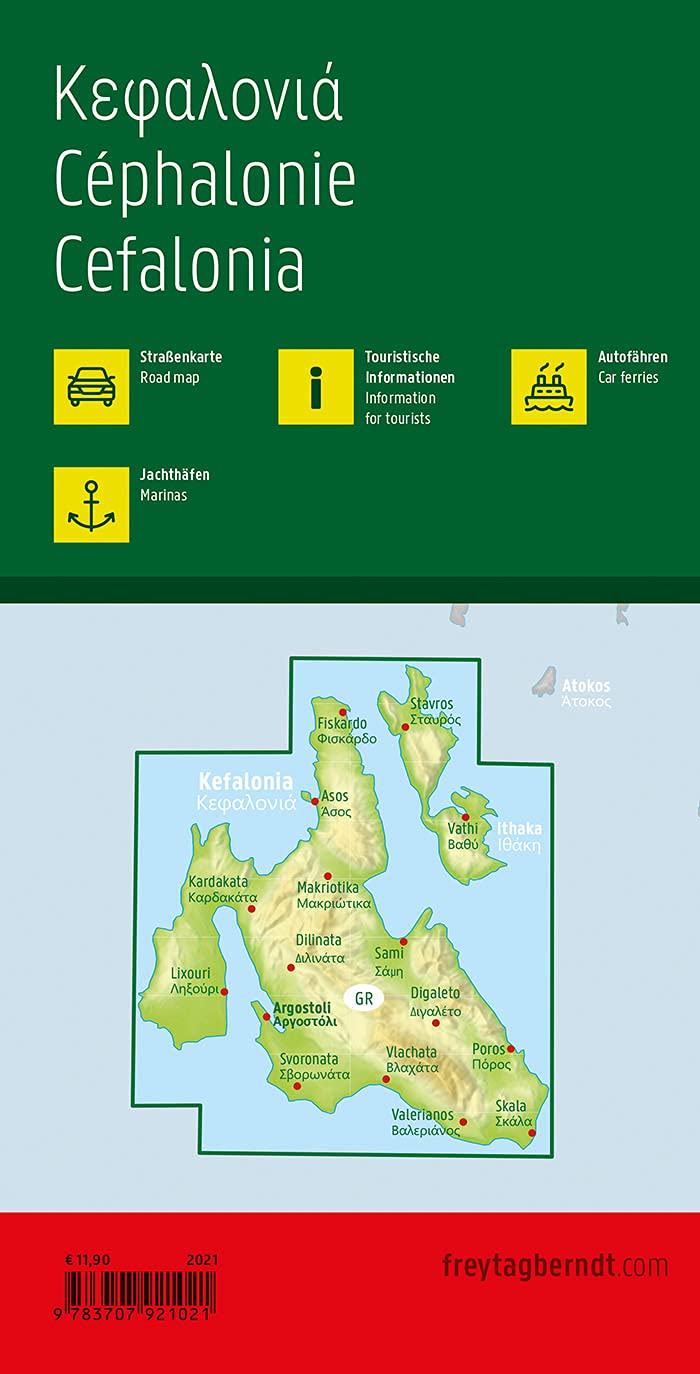Carte routière - Céphalonie & Ithaque (Grèce) | Freytag & Berndt carte routière Freytag & Berndt