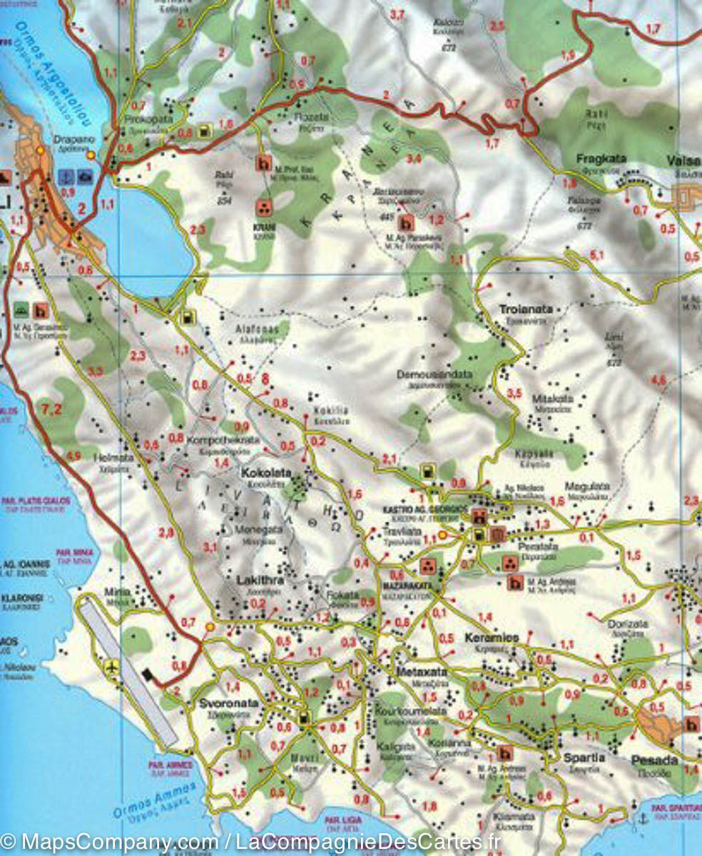 Carte routière - Céphalonie & Ithaque (Grèce) | Freytag & Berndt carte routière Freytag & Berndt