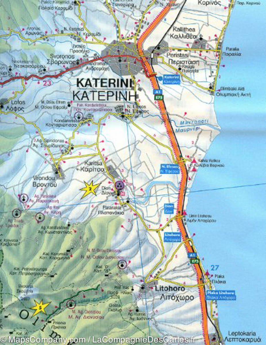 Carte routière - Chalcidique, Thassos & Mont Olympe (Grèce) | Freytag & Berndt carte pliée Freytag & Berndt 