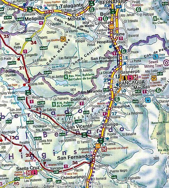 Carte routière - Chili | Freytag & Berndt carte routière Freytag & Berndt