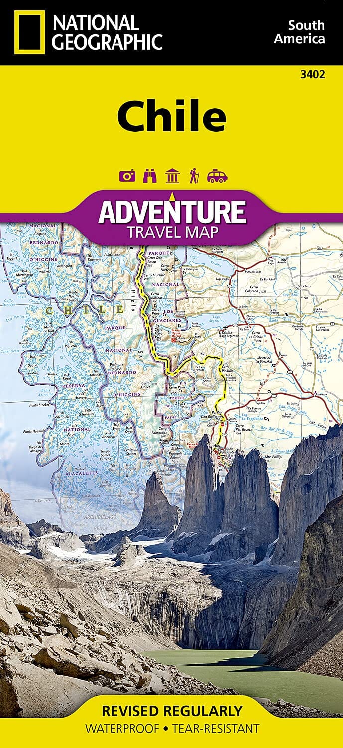 Carte routière - Chili | National Geographic carte routière National Geographic