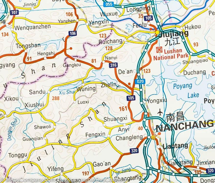 Carte routière de l'Est de la Chine | Reise Know How - La Compagnie des Cartes