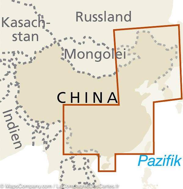 Carte routière de l'Est de la Chine | Reise Know How - La Compagnie des Cartes