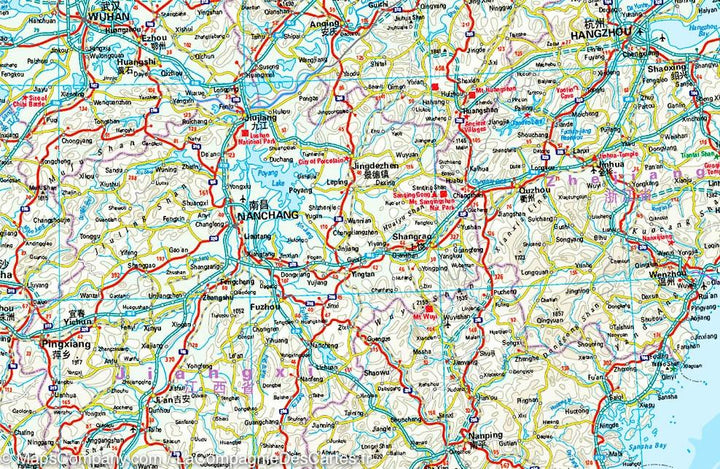 Carte routière de l'Est de la Chine | Reise Know How - La Compagnie des Cartes
