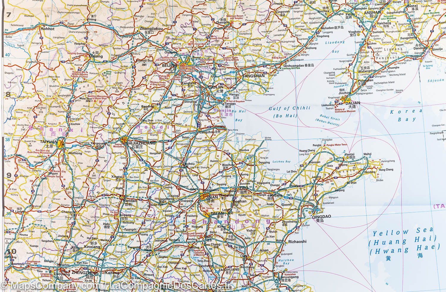 Carte routière - Chine Est | Reise Know How carte routière Reise Know-How