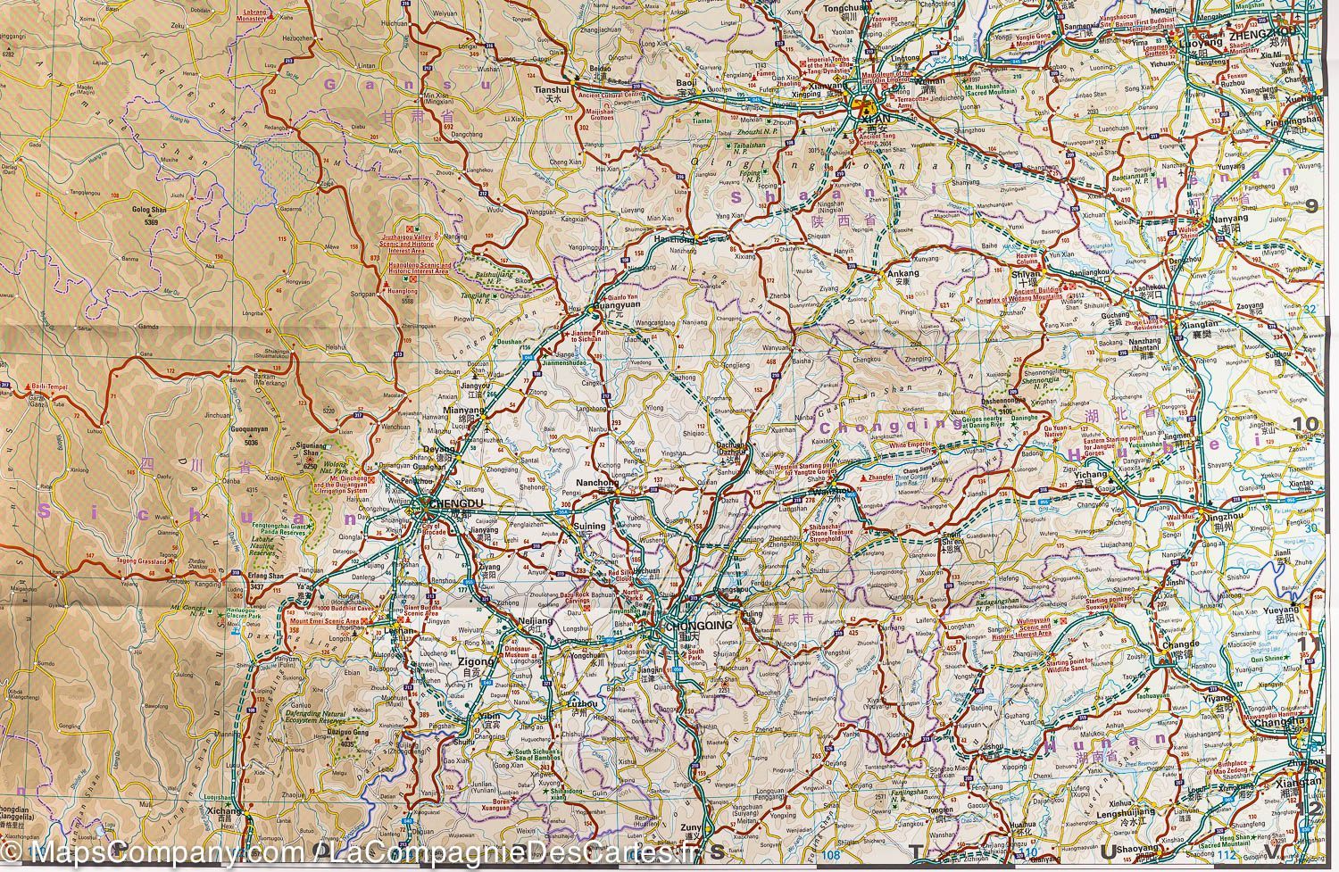 Carte routière - Chine Ouest | Reise Know How carte routière Reise Know-How