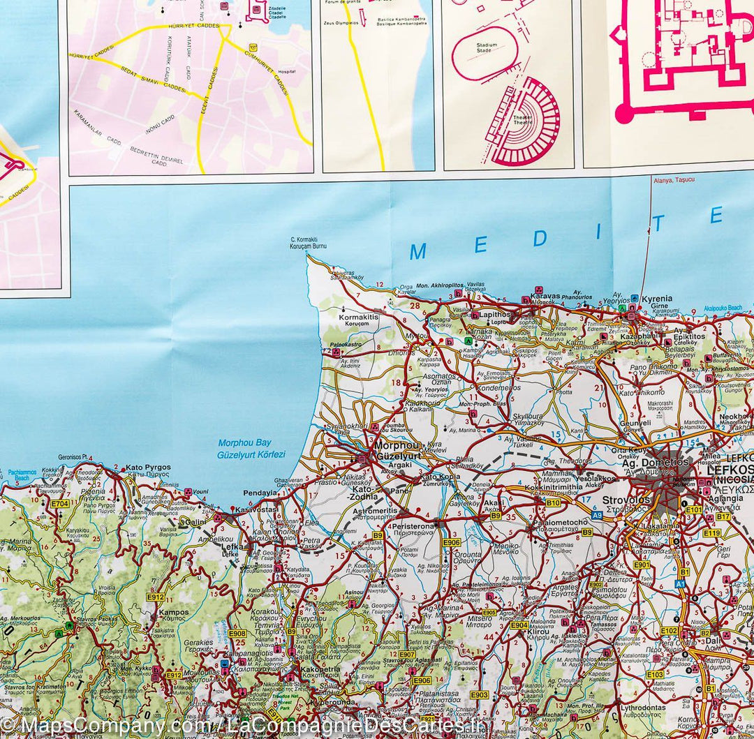 Carte routière - Chypre | Freytag & Berndt carte pliée Freytag & Berndt 