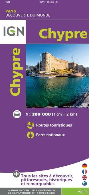 Carte routière - Chypre | IGN carte routière IGN