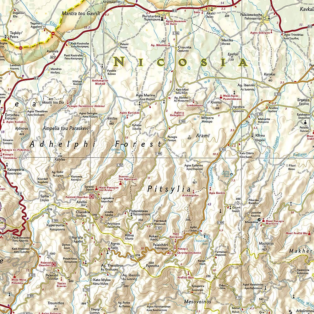 Carte routière - Chypre | National Geographic carte routière National Geographic