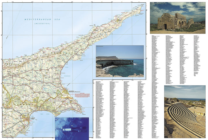 Carte routière - Chypre | National Geographic carte pliée National Geographic 