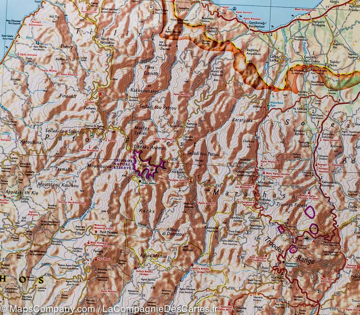 Carte routière - Chypre | National Geographic carte routière National Geographic