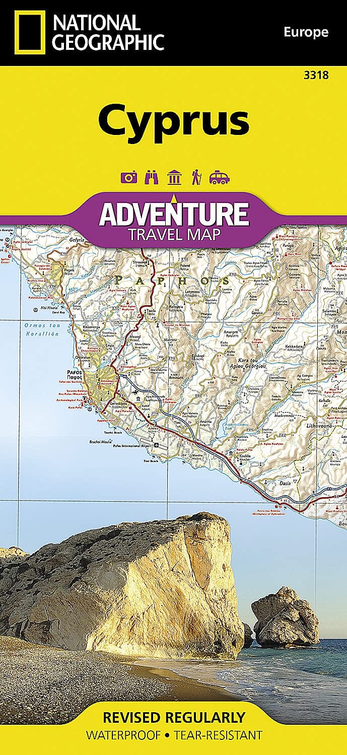Carte routière - Chypre | National Geographic carte pliée National Geographic 