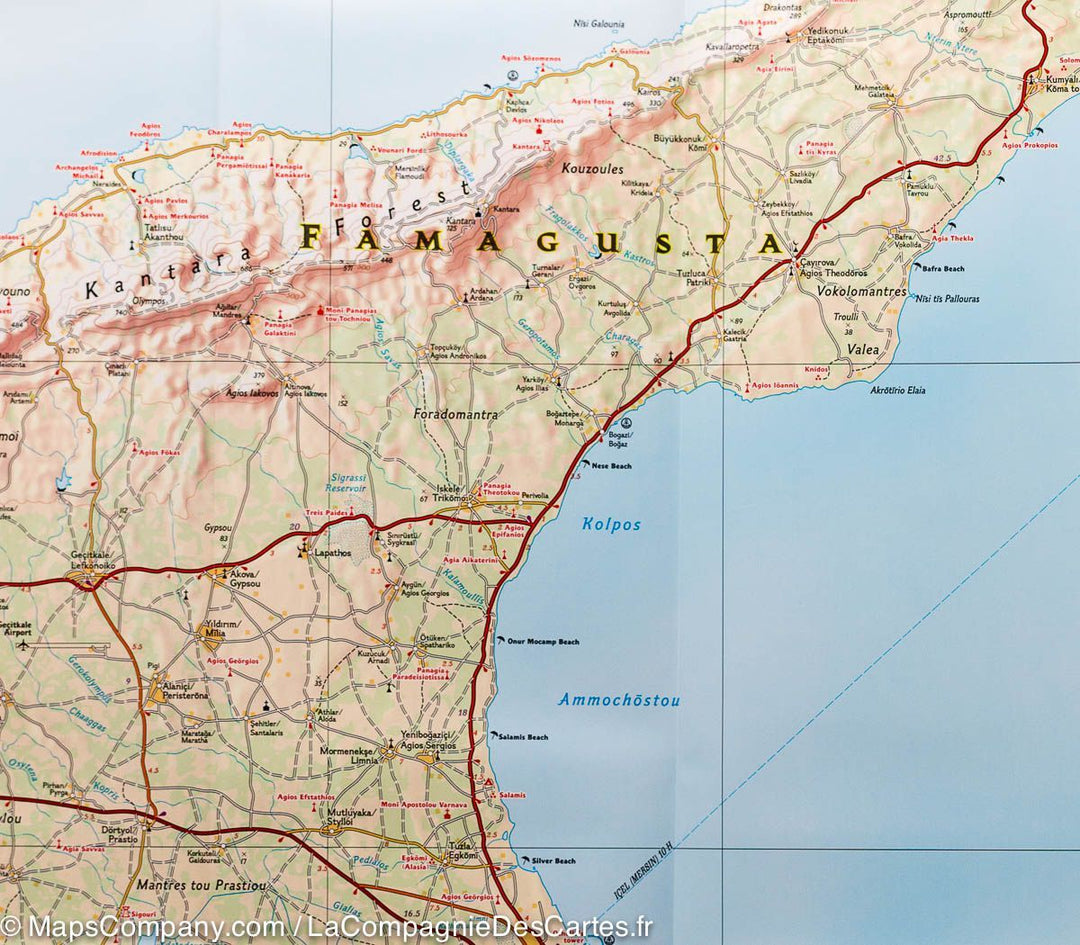 Carte routière - Chypre | National Geographic carte pliée National Geographic 