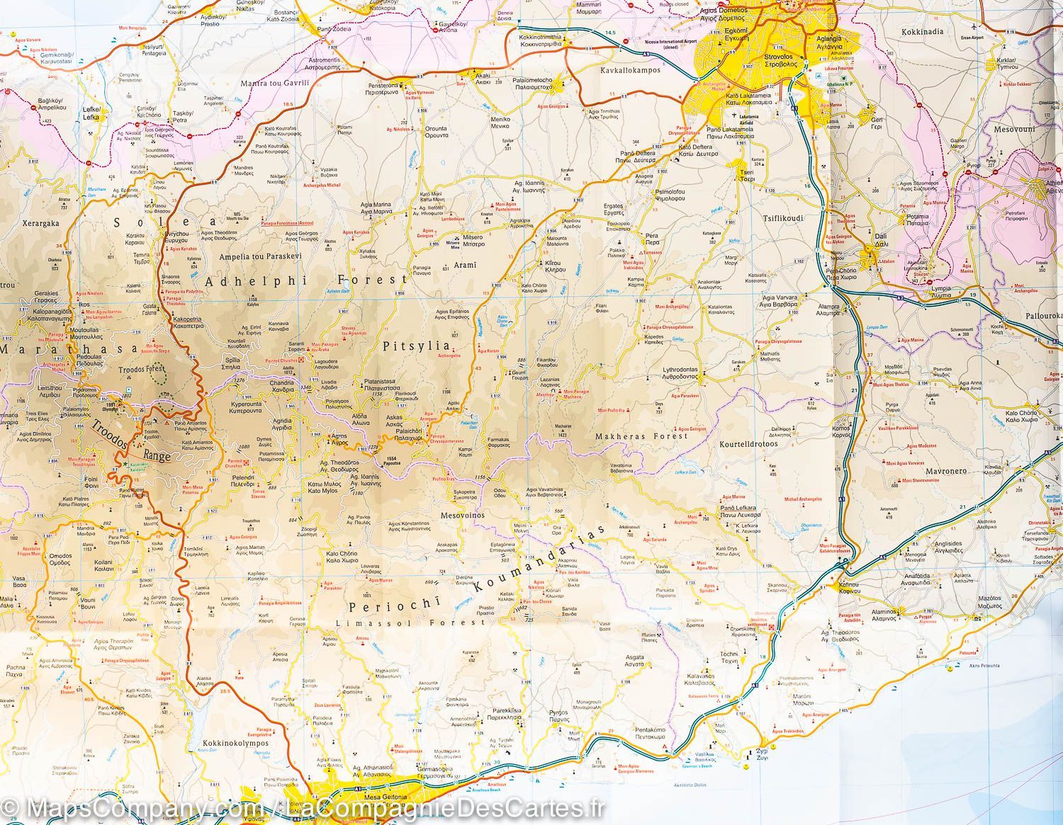 Carte routière - Chypre | Reise Know How carte routière Reise Know-How