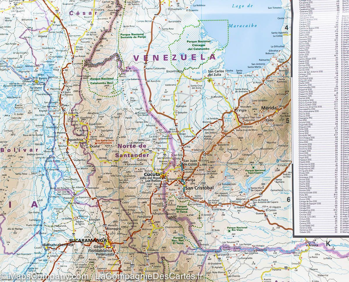 Carte routière - Colombie | Reise Know How carte routière Reise Know-How