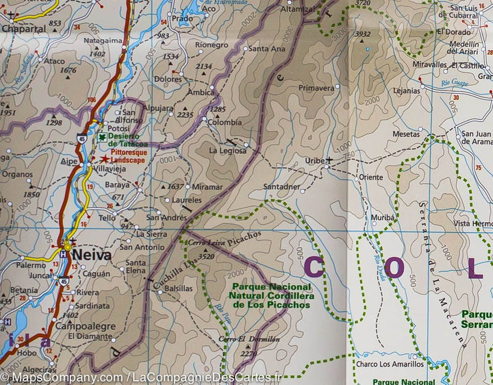 Carte routière - Colombie | Reise Know How carte pliée Reise Know-How 