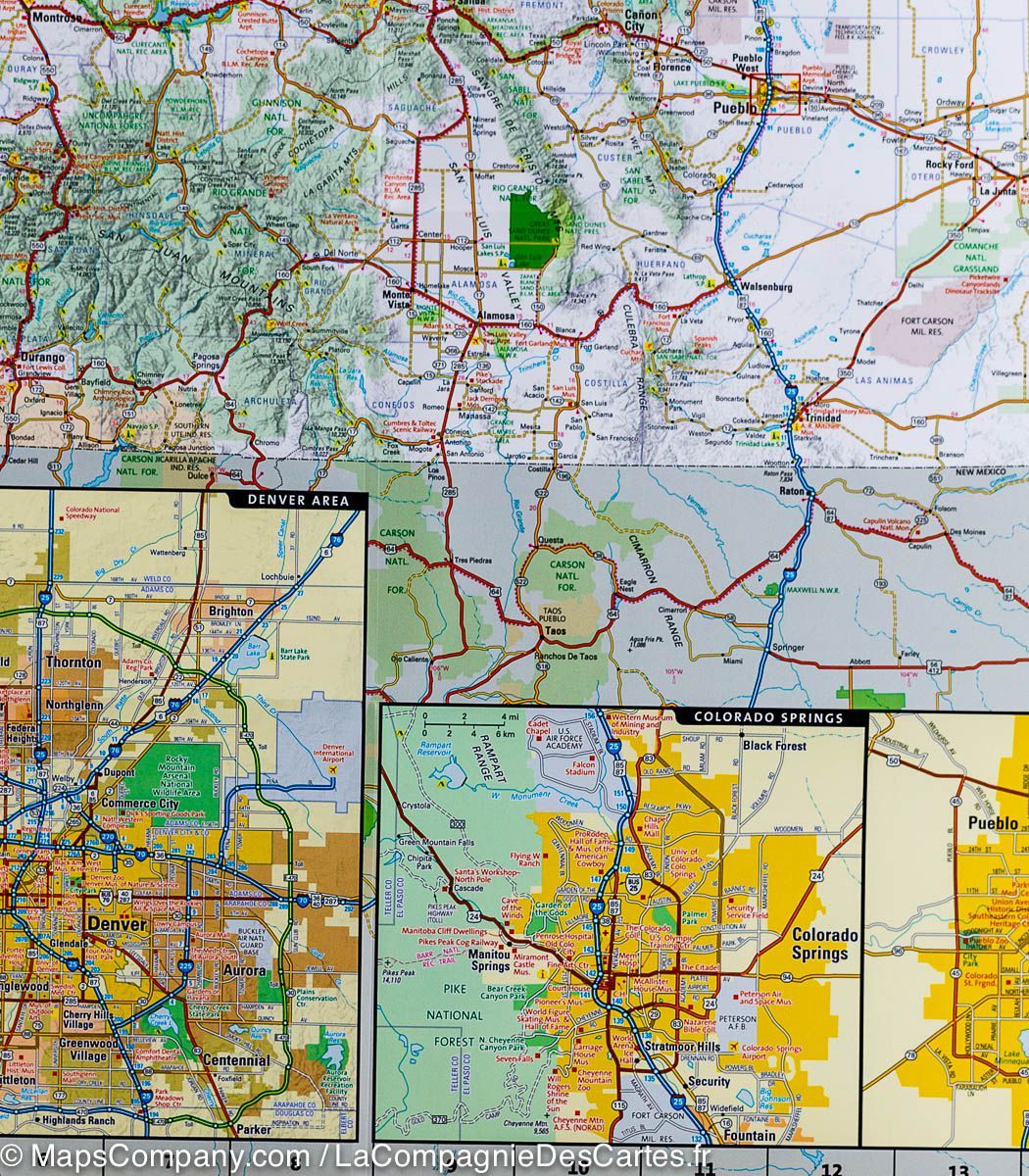 Carte routière - Colorado | National Geographic carte routière National Geographic