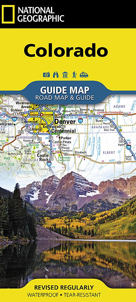 Carte routière - Colorado | National Geographic carte routière National Geographic