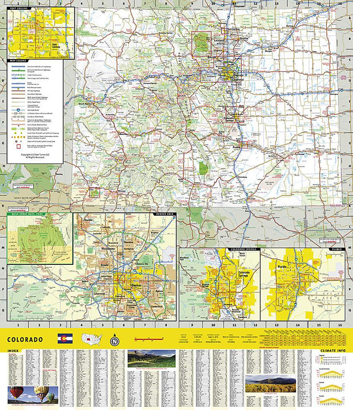 Carte routière - Colorado | National Geographic carte pliée National Geographic 