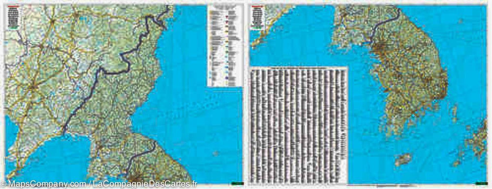 Carte routière - Corée du Nord & Corée du Sud | Freytag & Berndt carte pliée Freytag & Berndt 