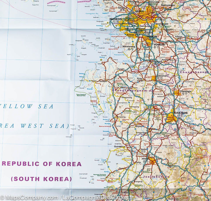 Carte routière - Corée du Nord et du Sud | Reise Know How carte pliée Reise Know-How 