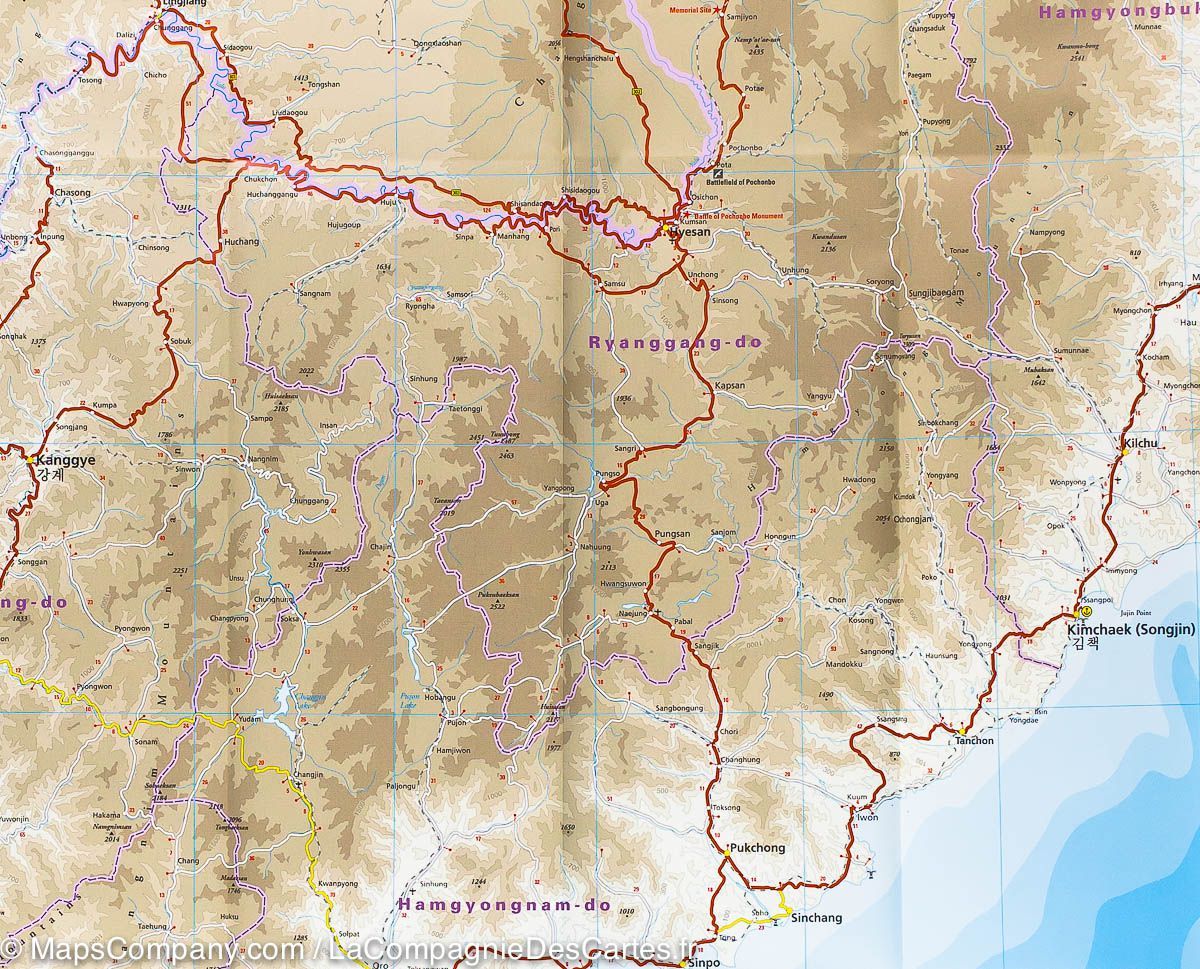 Carte routière - Corée du Nord et du Sud | Reise Know How carte routière Reise Know-How