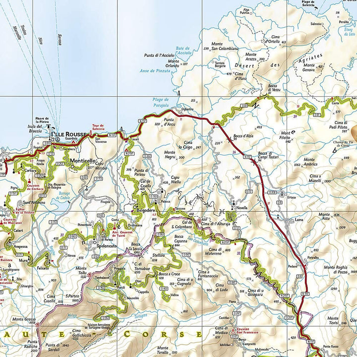 Carte routière - Corse | National Geographic carte pliée National Geographic 
