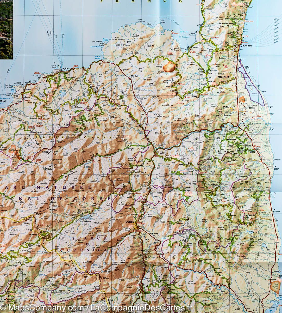 Carte routière - Corse | National Geographic carte routière National Geographic