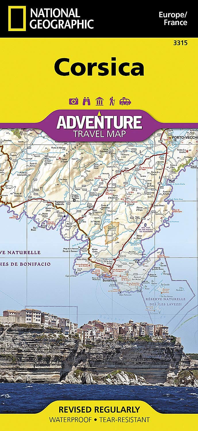 Carte routière - Corse | National Geographic carte pliée National Geographic 