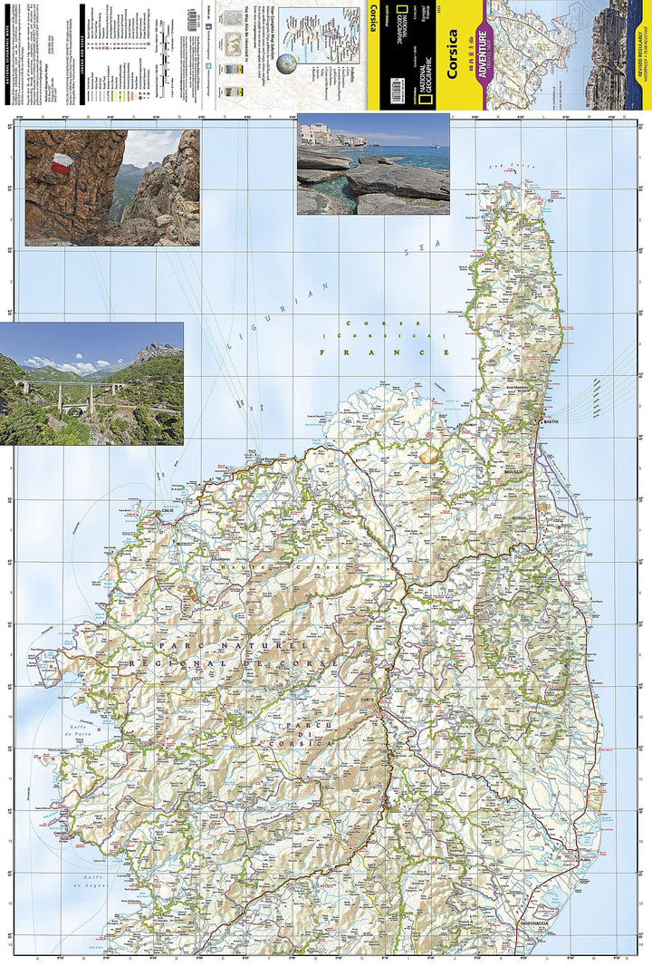 Carte routière - Corse | National Geographic carte pliée National Geographic 