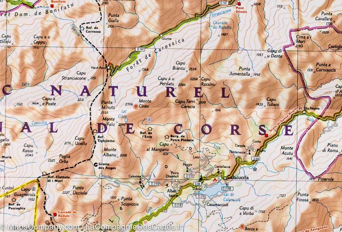 Carte routière - Corse | National Geographic carte routière National Geographic