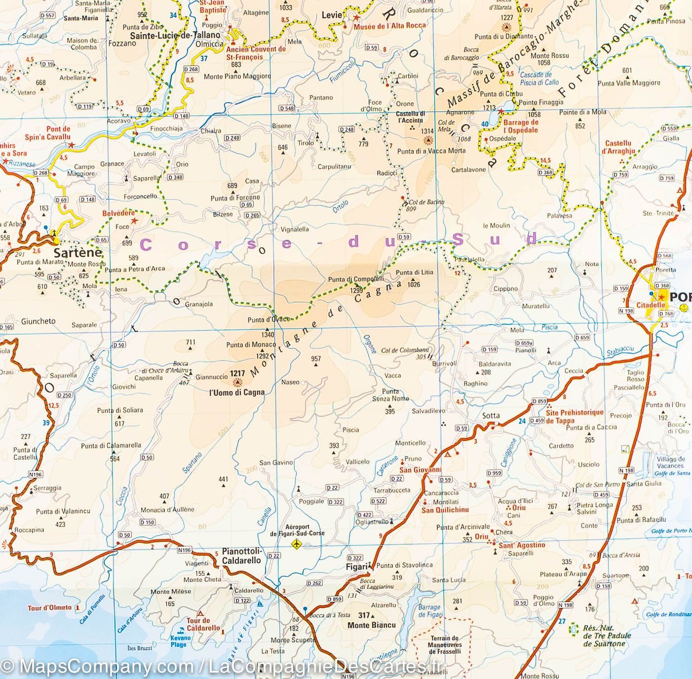 Carte routière - Corse | Reise Know How carte routière Reise Know-How