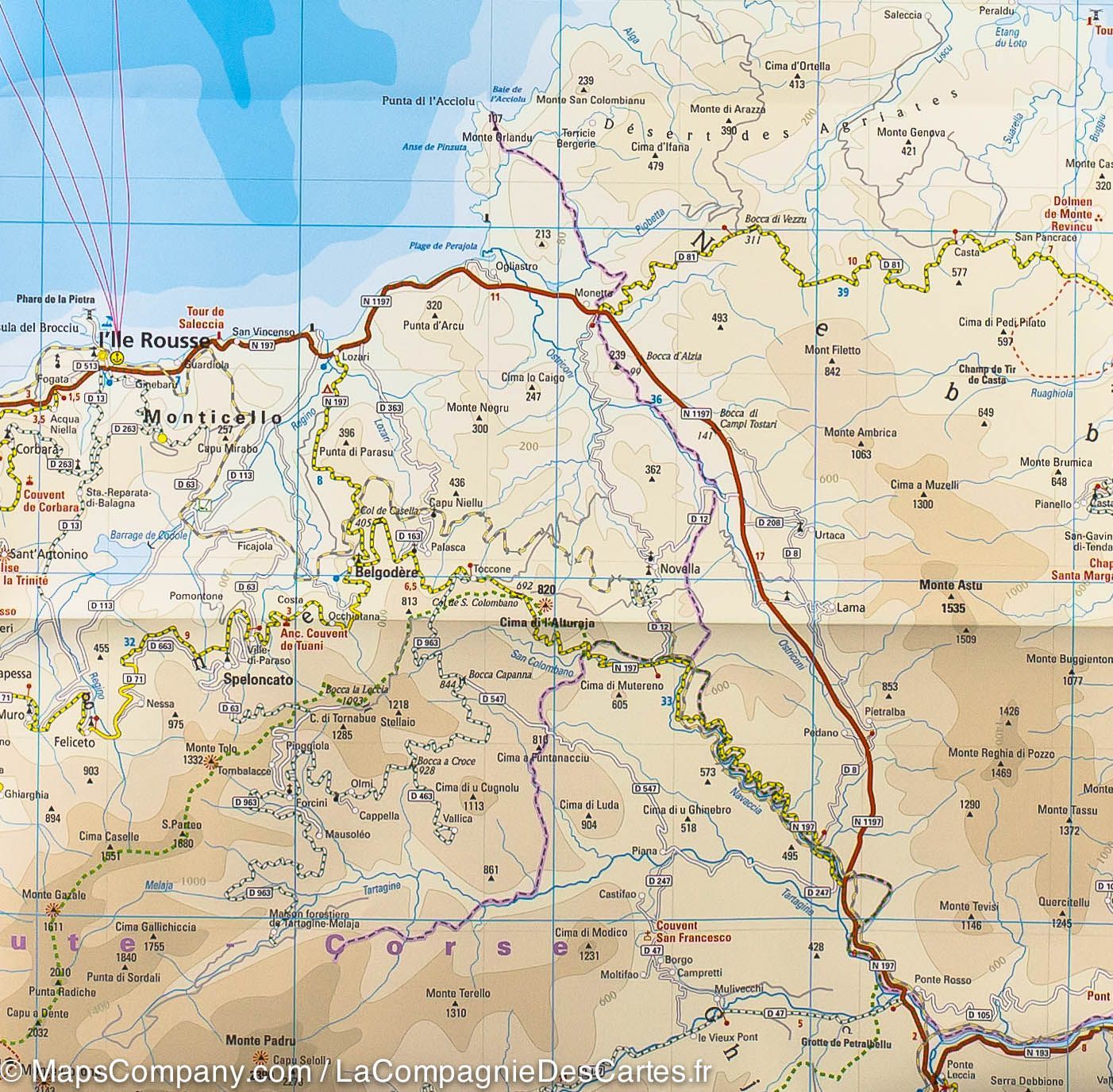 Carte routière - Corse | Reise Know How carte routière Reise Know-How