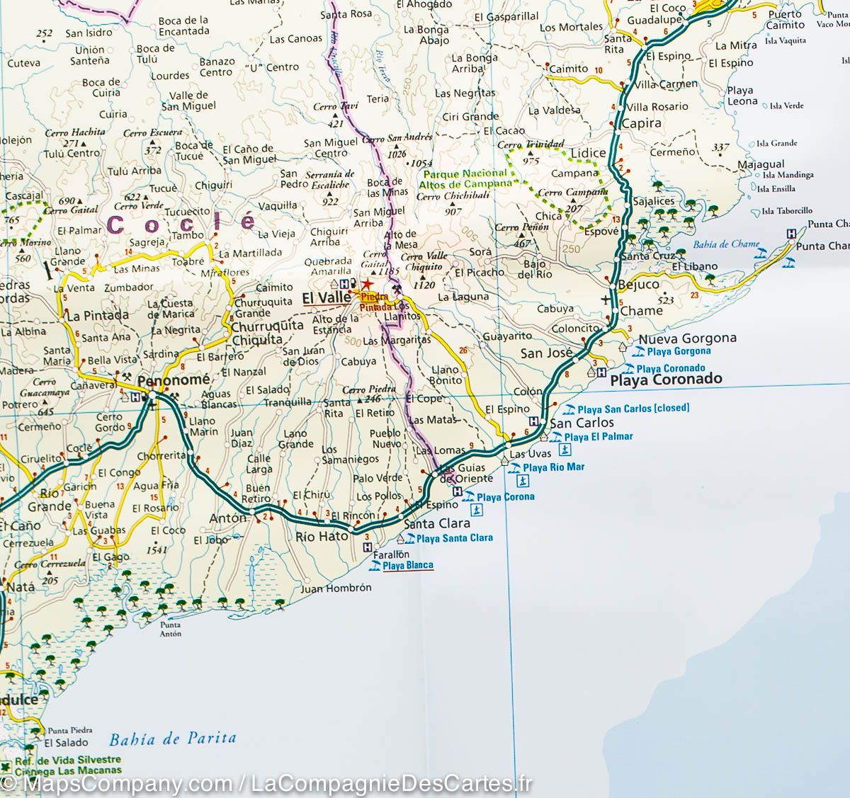 Carte routière - Costa Rica & Panama | Reise Know How carte routière Reise Know-How